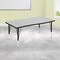 Flash Furniture Rectangle 28 W, 47.5 L, 25.25 H, Chrome, Laminate, Particleboard, Steel, Grey XU-A3048-CON-GY-T-P-GG - alternate 1